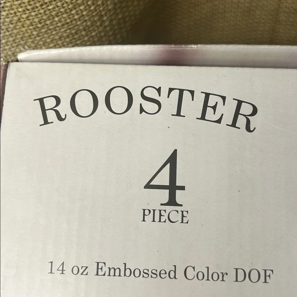 Circleware pack of 4 rooster glass cups